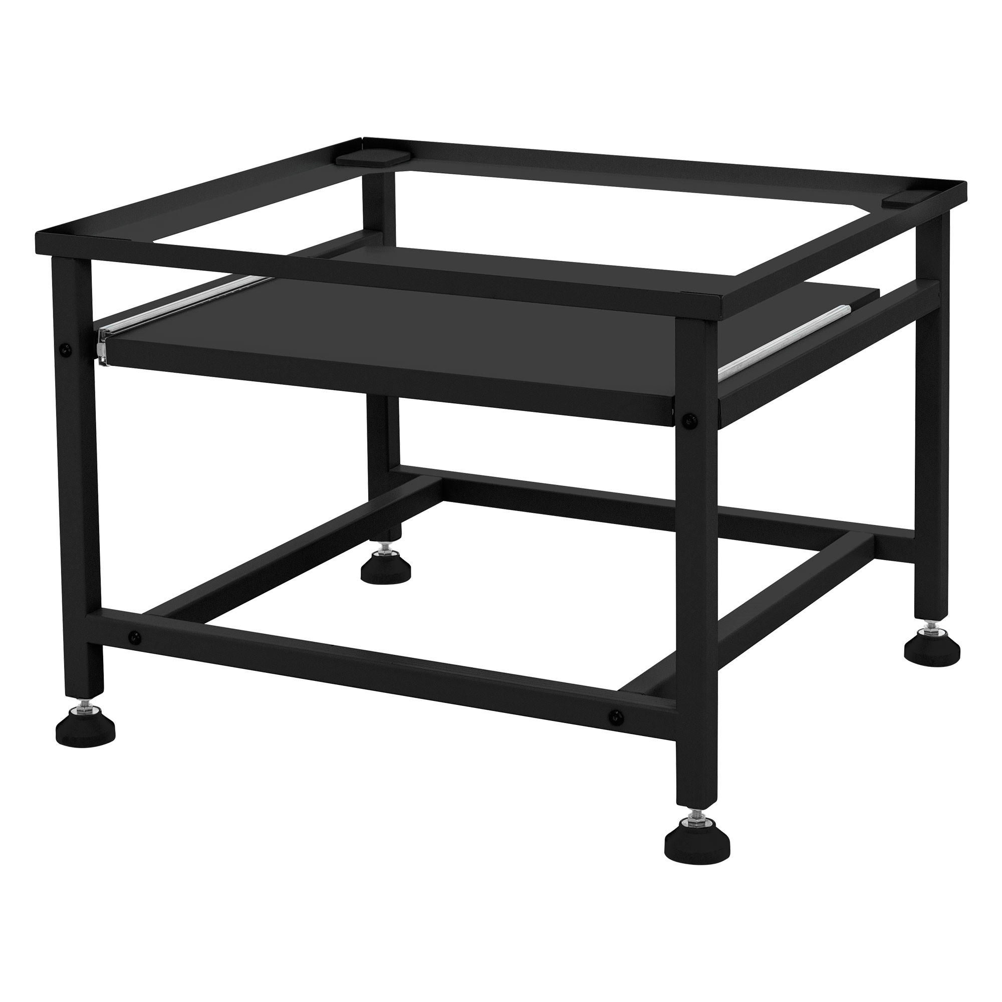 WASCHMASCHINE UNTERGESTELL - Schwarz, Metall (62.5/45/53.5cm) - ML-DESIGN