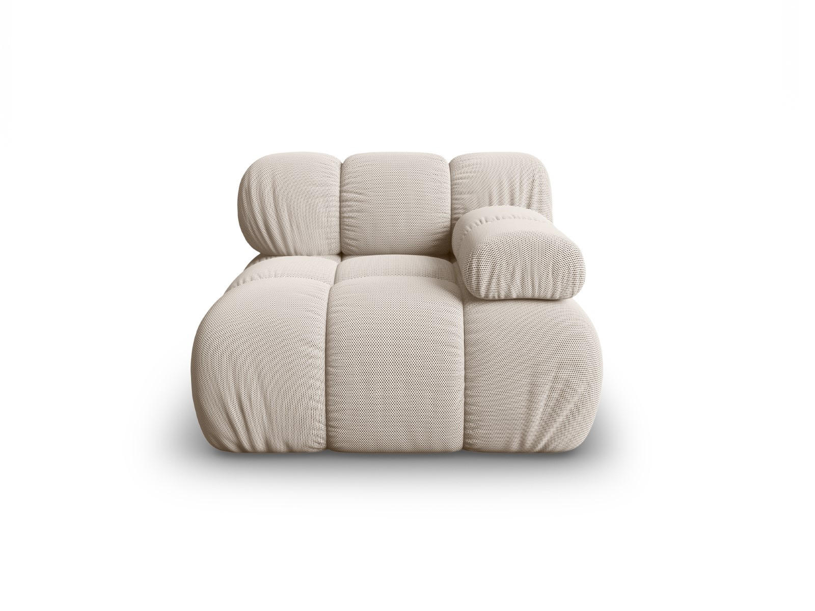 MODUL rechts Bellis aus 3D-Stoff leichtes beige - Creme, Textil (94/70/94cm) - Micadoni