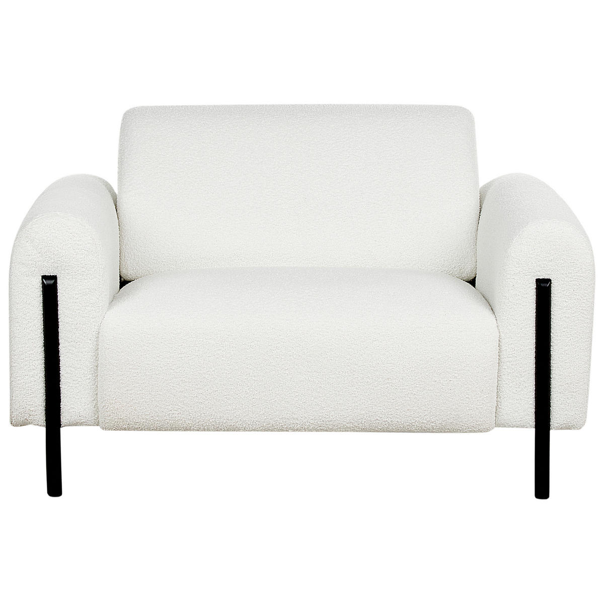 SESSEL Weiß Askim - Schwarz/Weiß, Textil (123/79/95cm) - Beliani