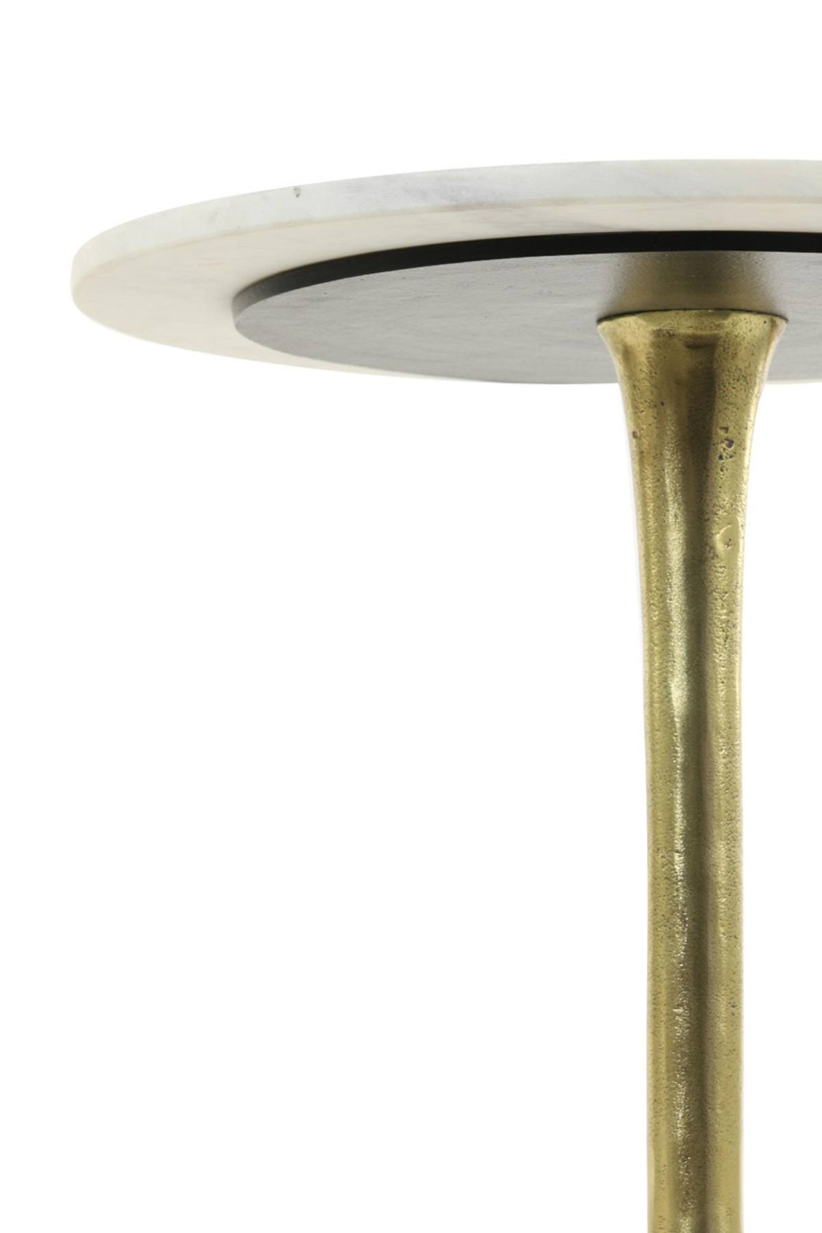 BEISTELLTISCH Rickerd Weiß Ø48/53 cm - Weiß, Metall (48/48/53cm) - Light & Living