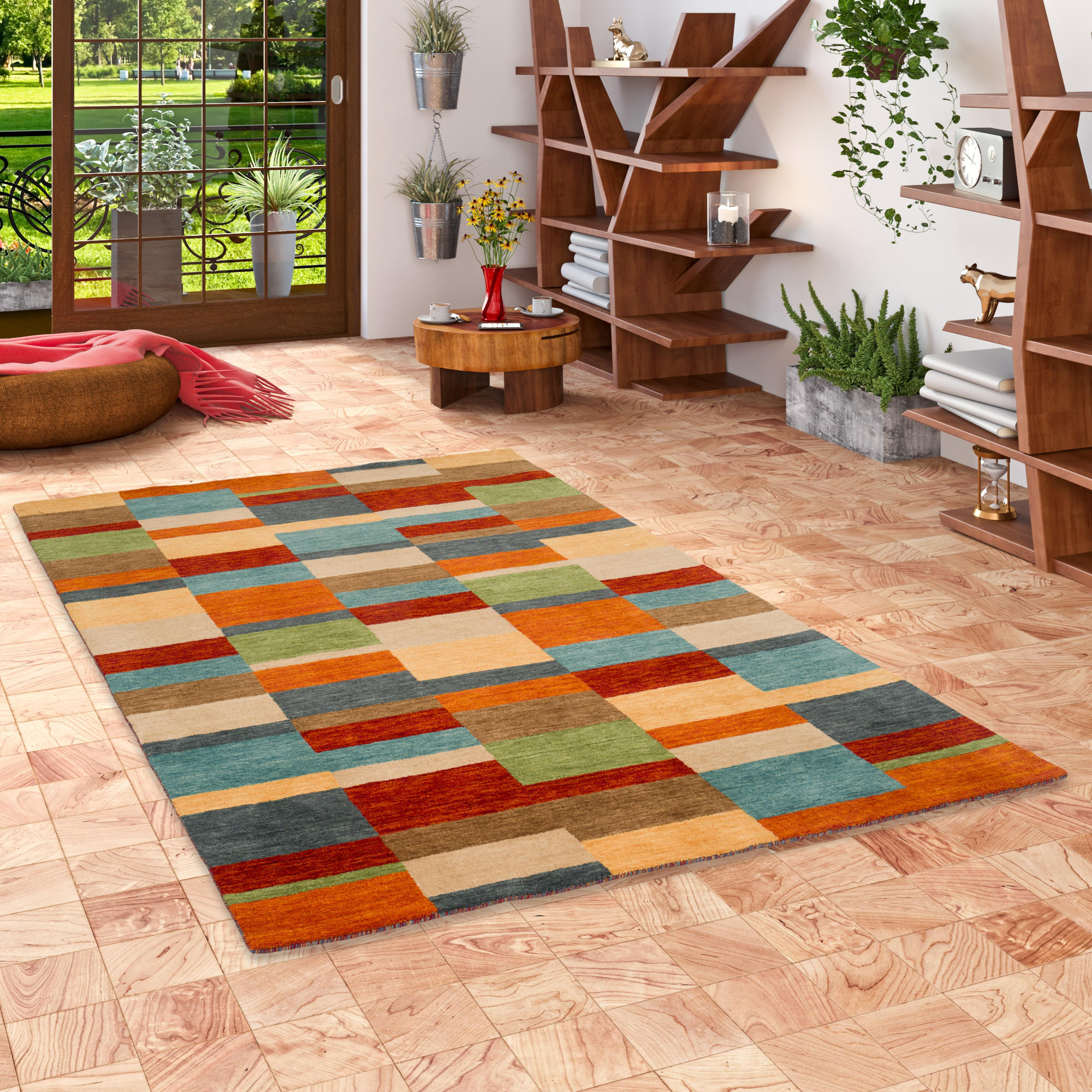 NATUR WOLLE TEPPICH GABBEH ESTA - Multicolor, Textil (120/180cm) - Pergamon