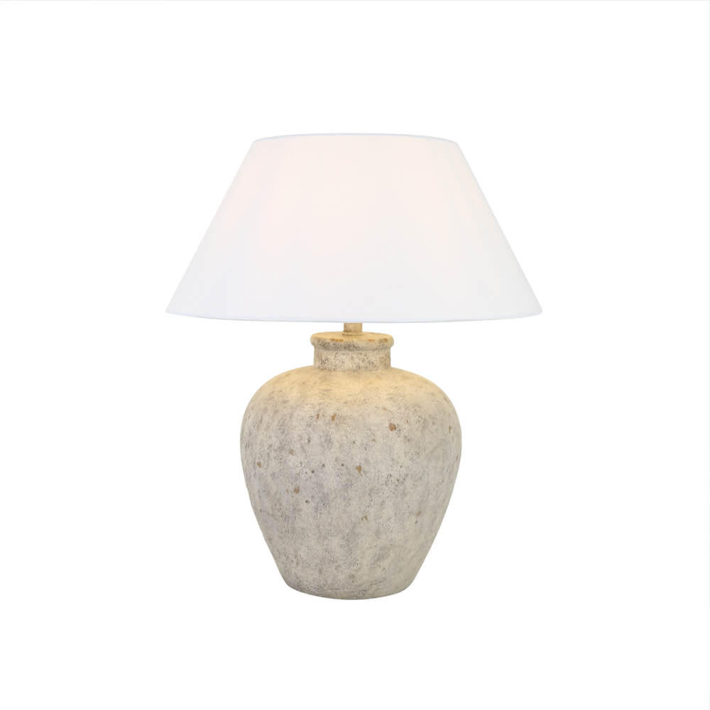 TISCHLAMPE LENE - Weiß, Große Tischlampe - Weiß, Holz/Kunststoff (50/50/62cm) - Home Deluxe