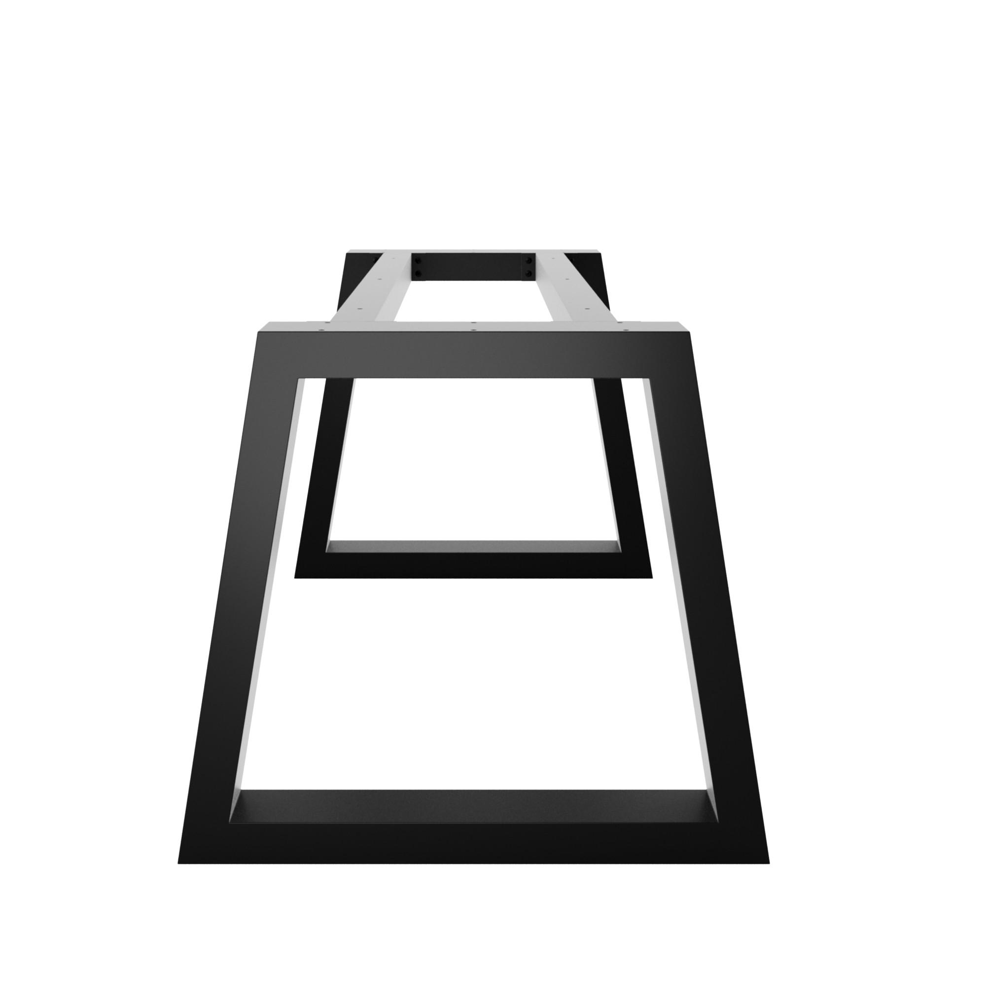 TISCHBEINE Nemesis Extreme Schwarz Metall 200/80/72 cm - Schwarz, Metall (80/72/200cm) - Metalo Pro