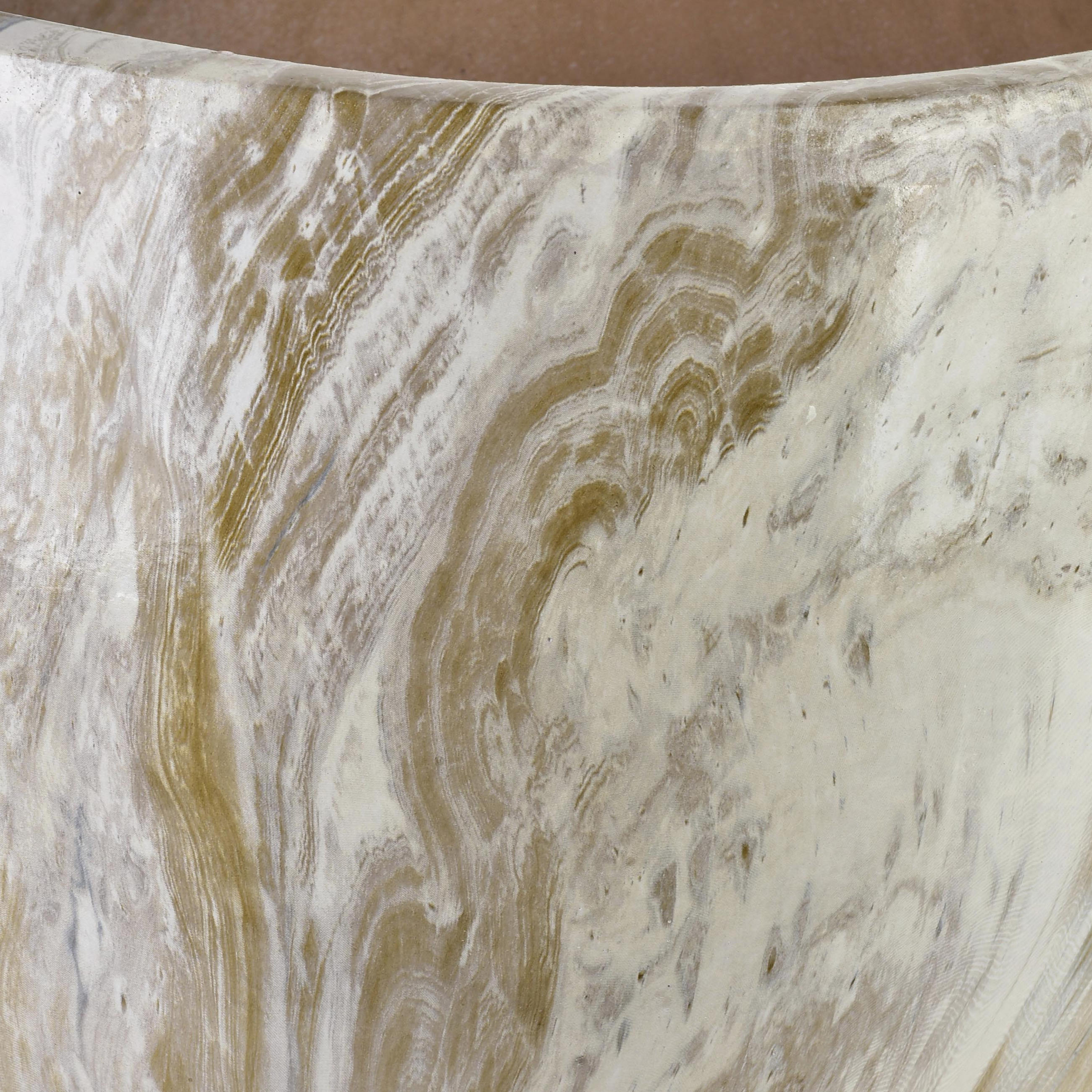 BLUMENTOPF Neva Marble Beige 37/37/29 cm Keramik - Beige, Keramik (29cm) - Mondex