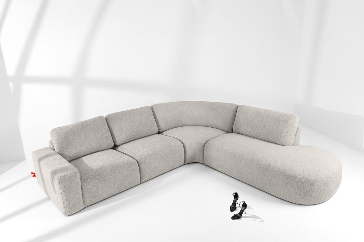 ECKSOFA RECHTS ZUCCO, Braun - Braun, Holz/Holzwerkstoff (304/293cm) - KONSIMO®