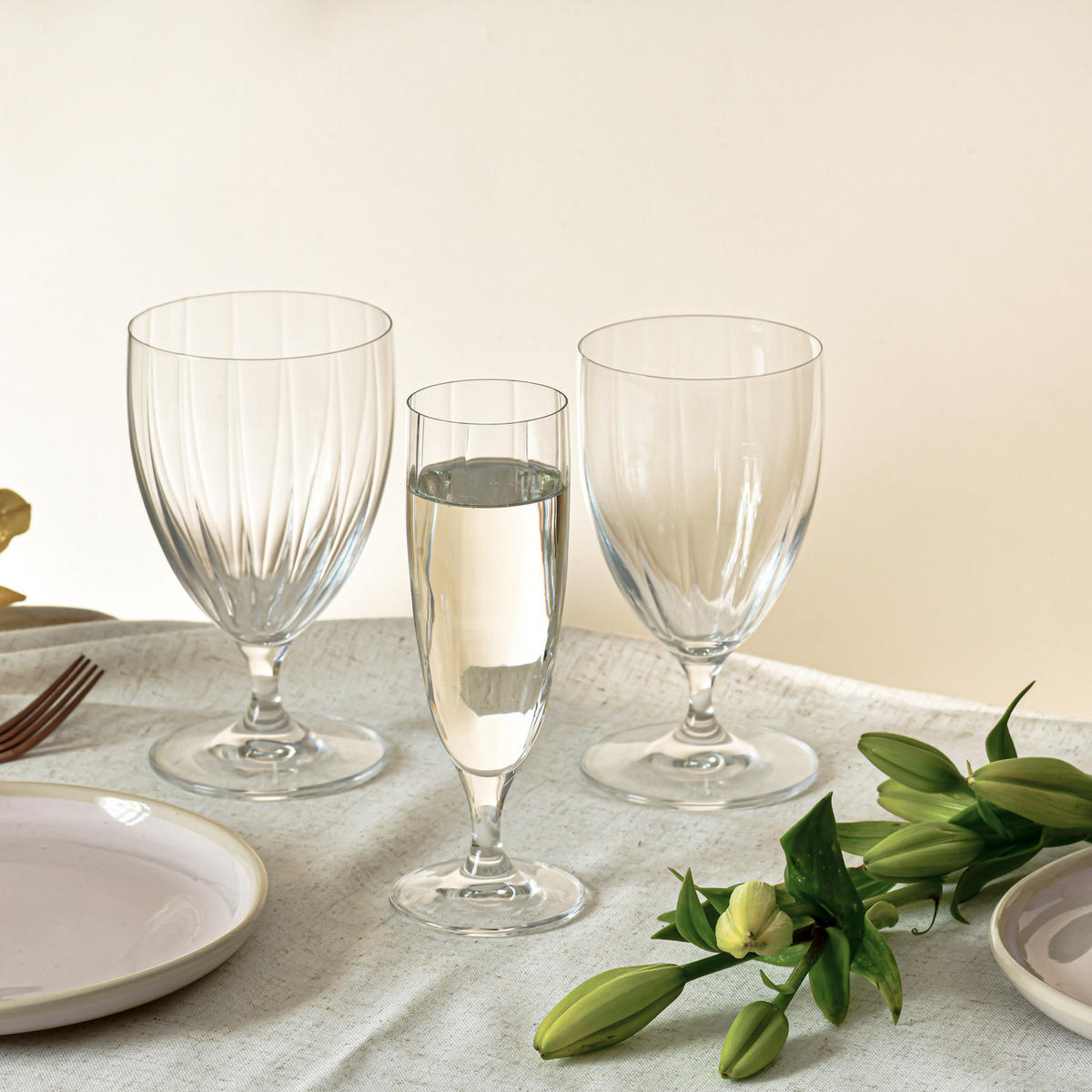 SEKTGLÄSER AUF KURZEM STIEL, 4er-Set, 160 ml - Transparent, Glas (0.16L) - Krosno Glass