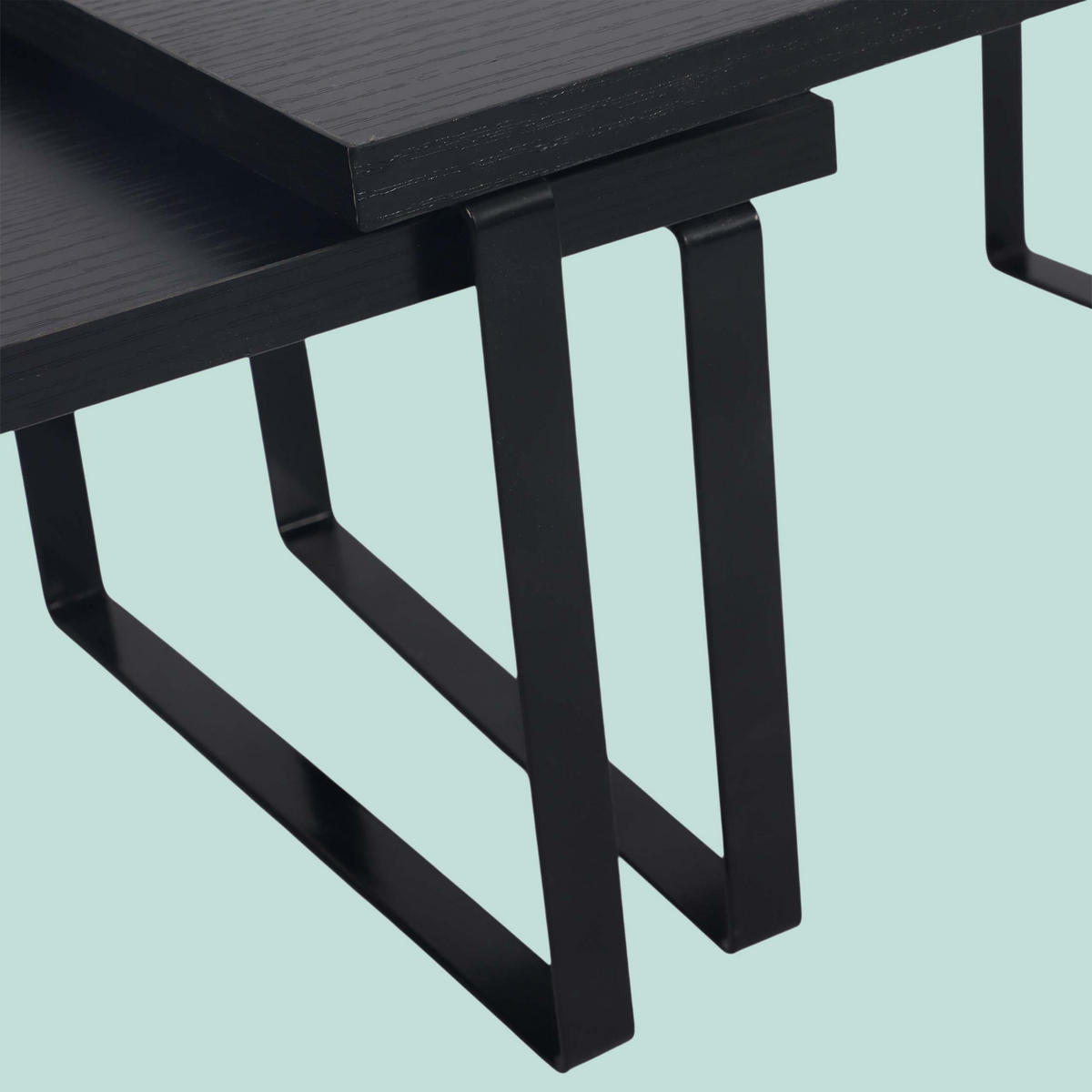 GEWÜRZREGAL Schwarz 2er-Set stapelbar MDF Eisen 60 cm - Schwarz, Holz/Metall (29.5/15.5/30cm) - Relaxdays