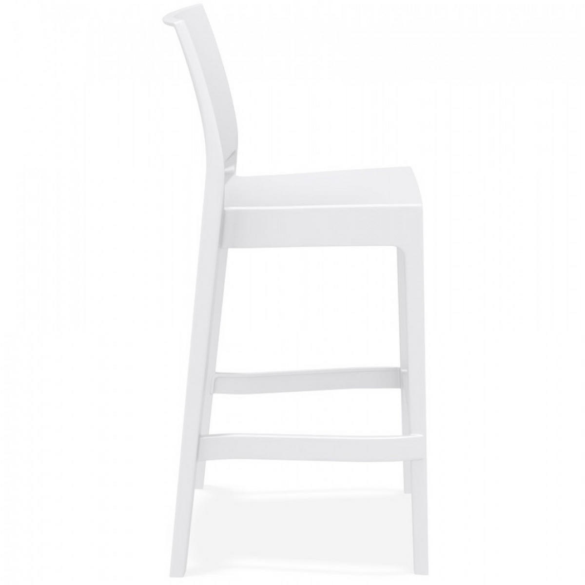 BARHOCKER Weiß 51x107x41cm - Weiß, Kunststoff (51/107/41cm) - AlterEgo