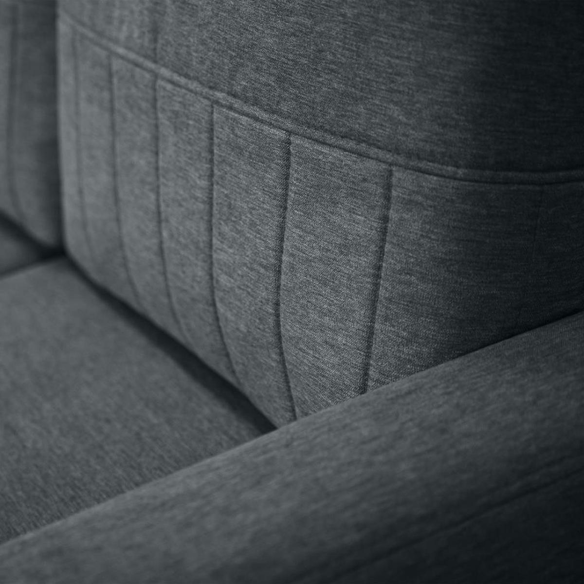 ECKSCHLAFSOFA Vega mit Universelle Ottomane Grau - Grau, Textil (225/150cm) - Beautysofa