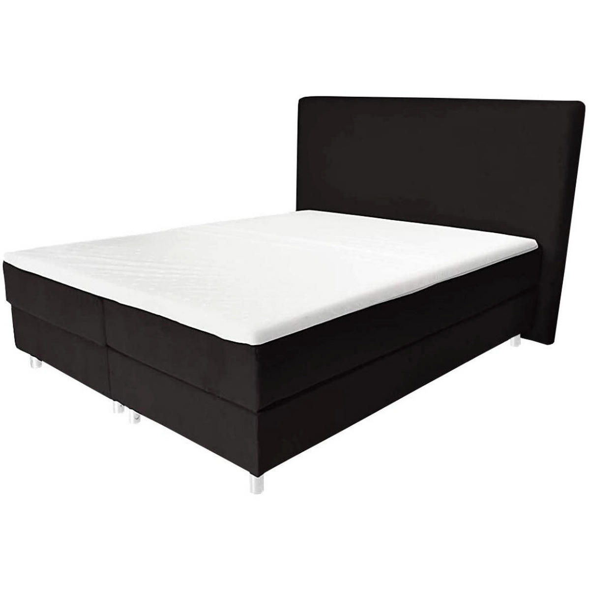 BOXBETT AMELIA mit Luxus 7-Zonen Taschenfederkernmatratze oder Bonellfederkernmatratze in Härtegrad H2, H3, H4 viele Farben und Größen - Schwarz, Holz/Holzwerkstoff (140/200cm) - Best For Home
