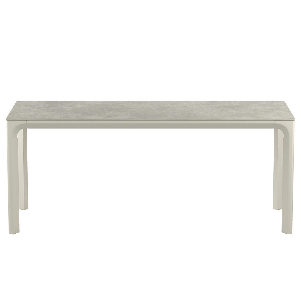 GARTENTISCH - Aluminium / Granit - Grau - Grau, Stein/Metall (90/180/74cm) - home24