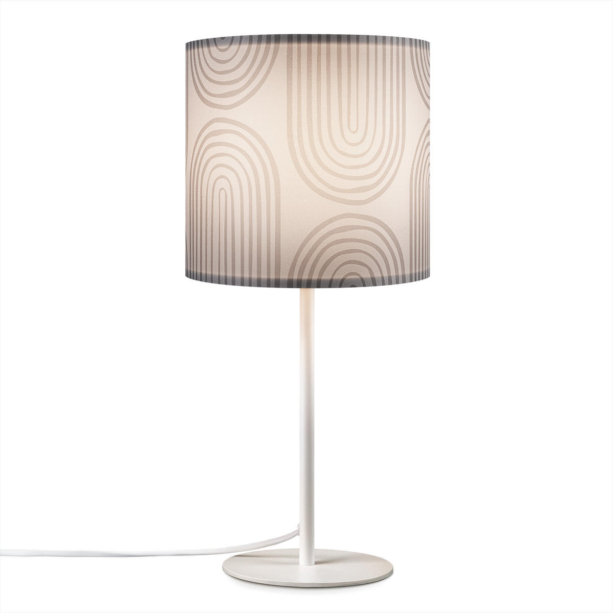 TISCHLAMPE Luca Tl Pil 006 - Weiß, Metall (18/18/36.5cm) - Paco Home