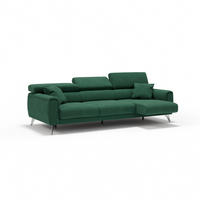 LINEARSOFA Caravaggio - Grün, Textil (244/73/102cm) - Divani.store