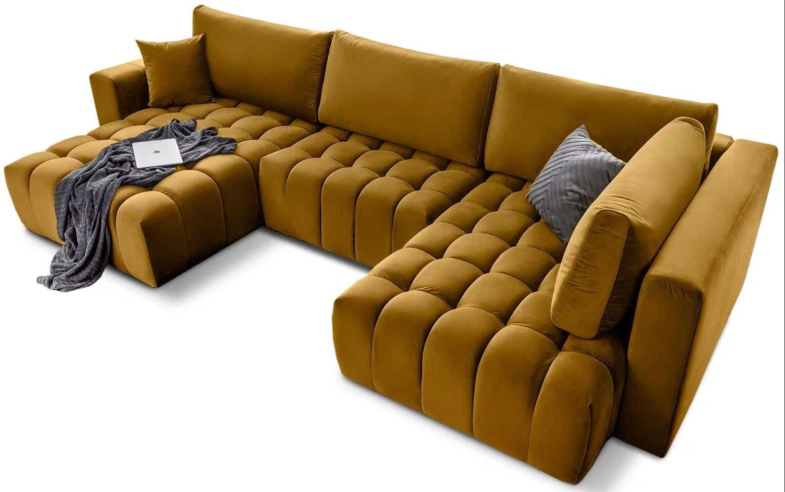 Eltap Wohnlandschaft Gelb 340x92x170 cm