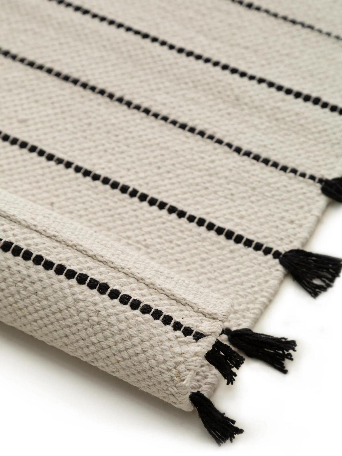 BAUMWOLLTEPPICH Bo Ivory 70x200 cm - Creme, Textil (70/200cm) - benuta Pop