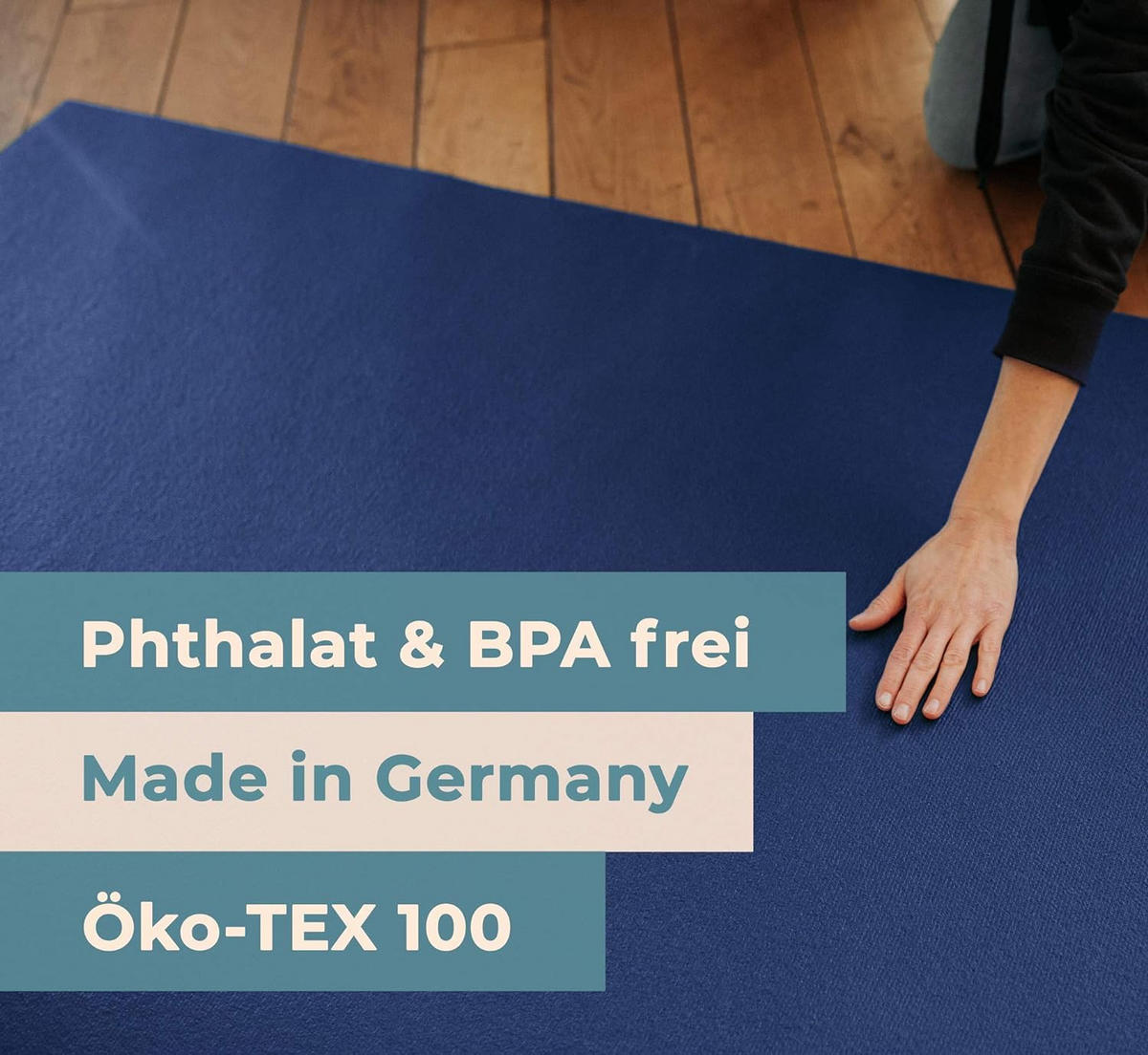 KRABBELMATTE 120cm X 180cm Blau - Blau, Textil (120/180cm) - Sanosoft