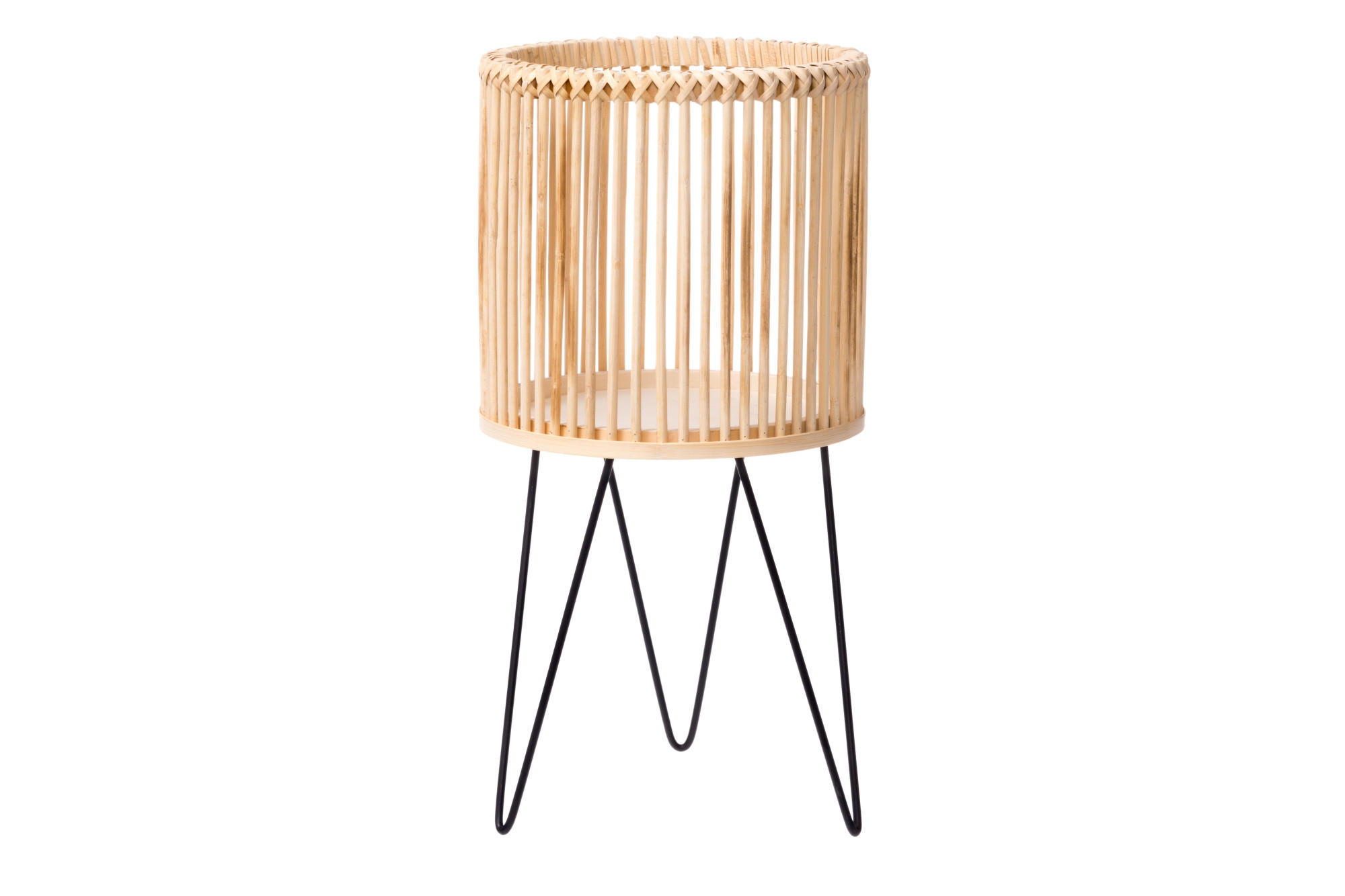BLUMENSTÄNDER Rattan 21/42 cm - Braun, Naturmaterialien (21/21/42cm)