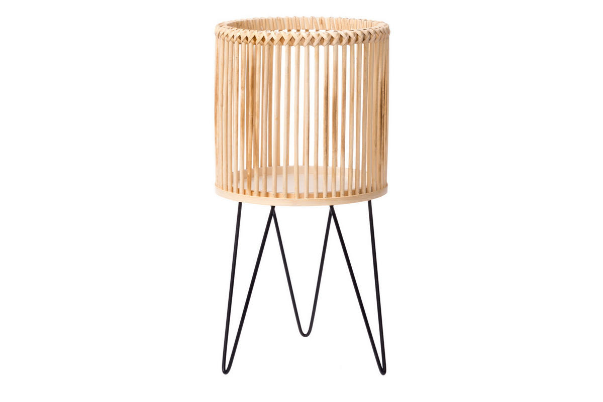 BLUMENSTÄNDER Rattan 21/42 cm - Braun, Naturmaterialien (21/21/42cm)