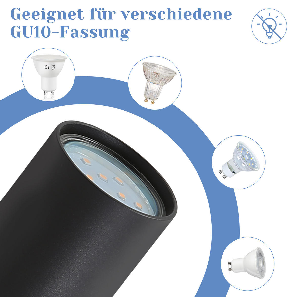 STRAHLER Roger 6-flammig 77/3/14 cm - Schwarz, Metall (77/3/14cm) - Nettlife