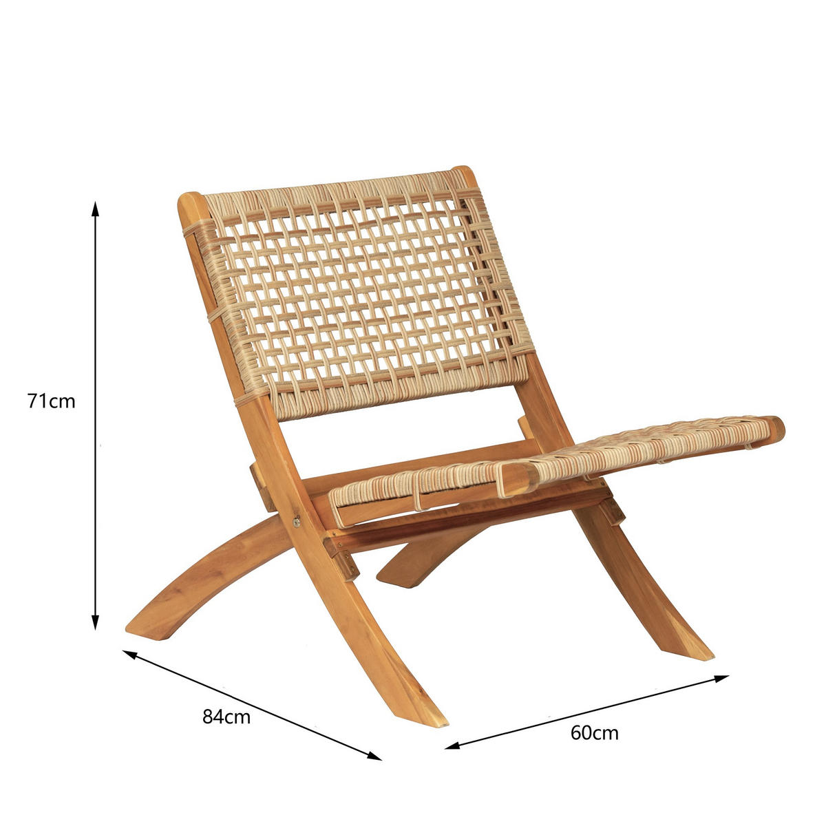 SESSEL Holz Braun - Braun, Holz (60/71/84cm) - Nordlys