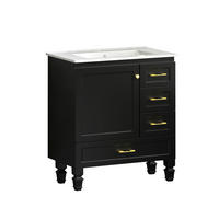 WASCHTISCH Schwarz 75 cm - Schwarz, Holz (76/86/44cm) - PANGIVO