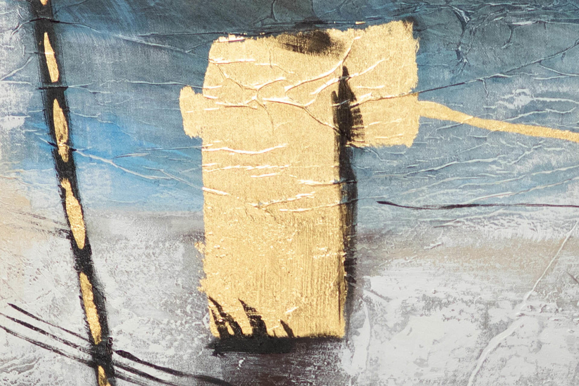 ACRYLBILD HANDGEMALT 75/100 cm - Grau, Holz/Textil (1.96/100cm) - KUNSTLOFT