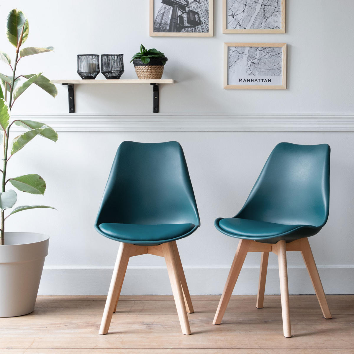 STÜHLE Nora Blau 2er-Set - Blau, Kunststoff (49/81/52cm) - Happy Garden