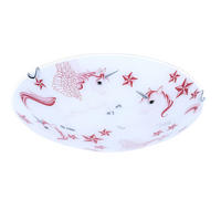 DECKENLEUCHTE Metall Rosa Glas - Rosa, Glas (40/40/10cm) - Globo Lighting