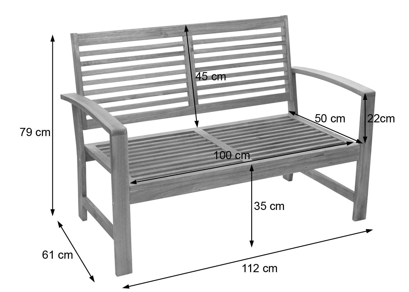 GARTENBANK Braun - Braun, Holz (112/79/61cm) - MCW