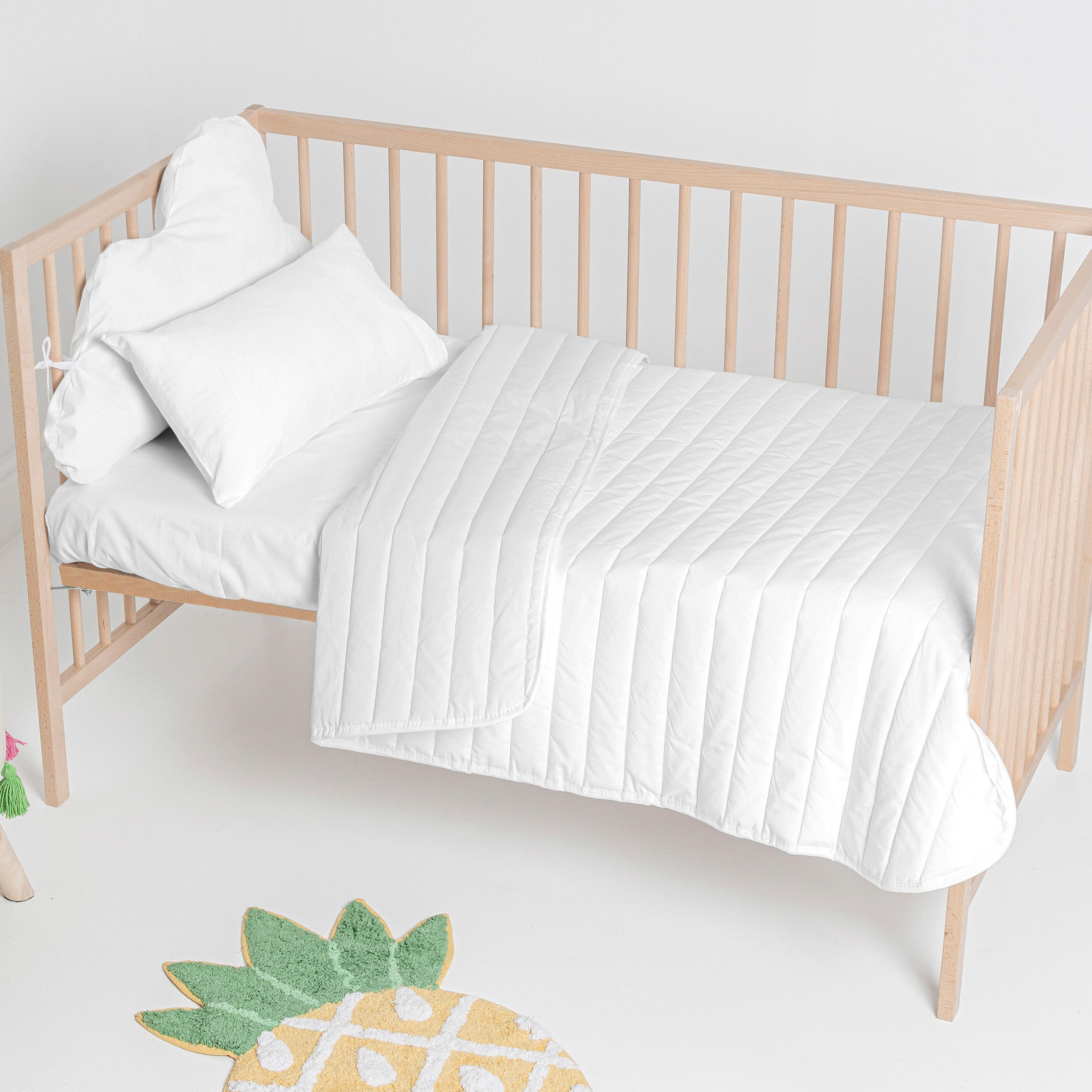 TAGESDECKE dash 100x130 cm (kinderbett) weiss - Weiß, Textil (100/130cm) - Happy Friday