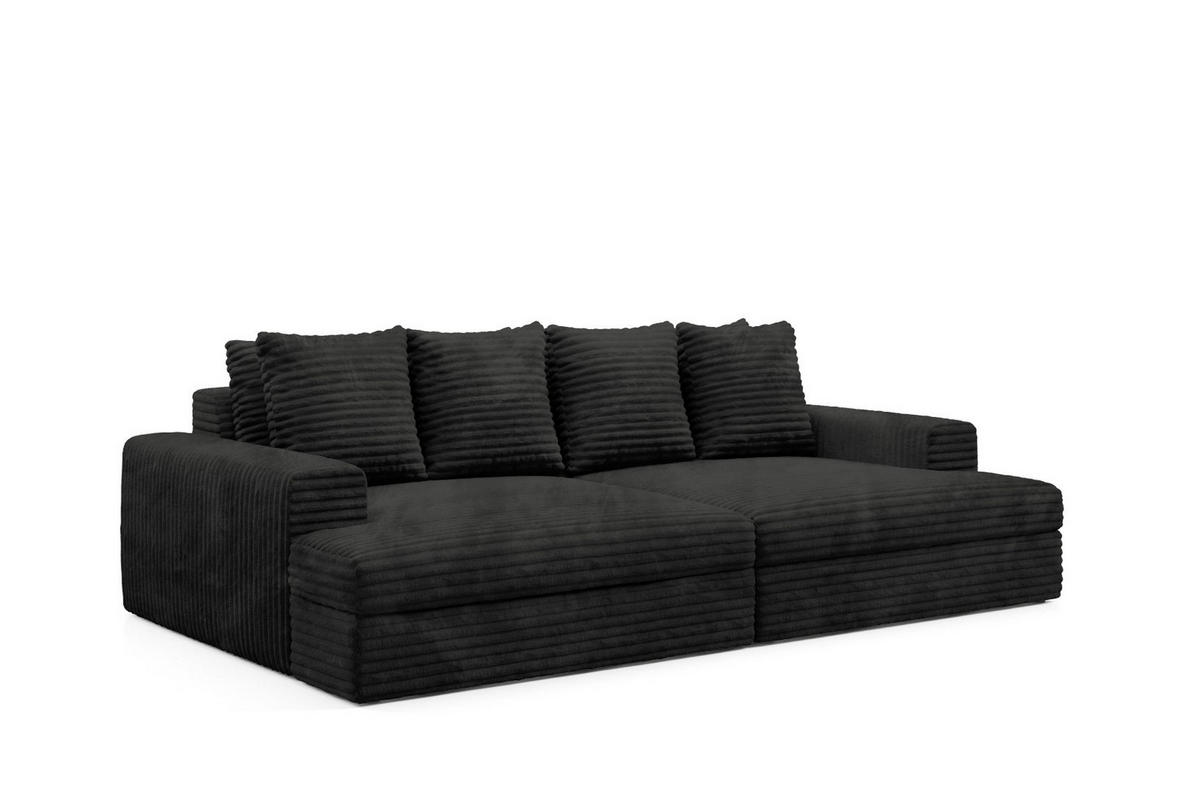 SCHLAFSOFA Premium Extra Komfort Schwarz - Schwarz, Holz/Holzwerkstoff (272/42/167cm) - Furnisell