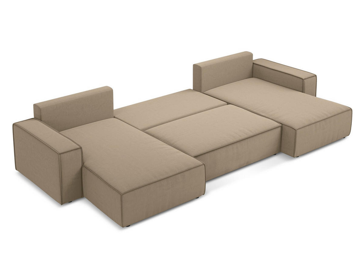 3-SITZER SOFA mit Schlaffunktion Strukturstoff Stoff Grün - Dunkelgrün/Schwarz, Kunststoff/Textil (216/86/105cm) - Makamii