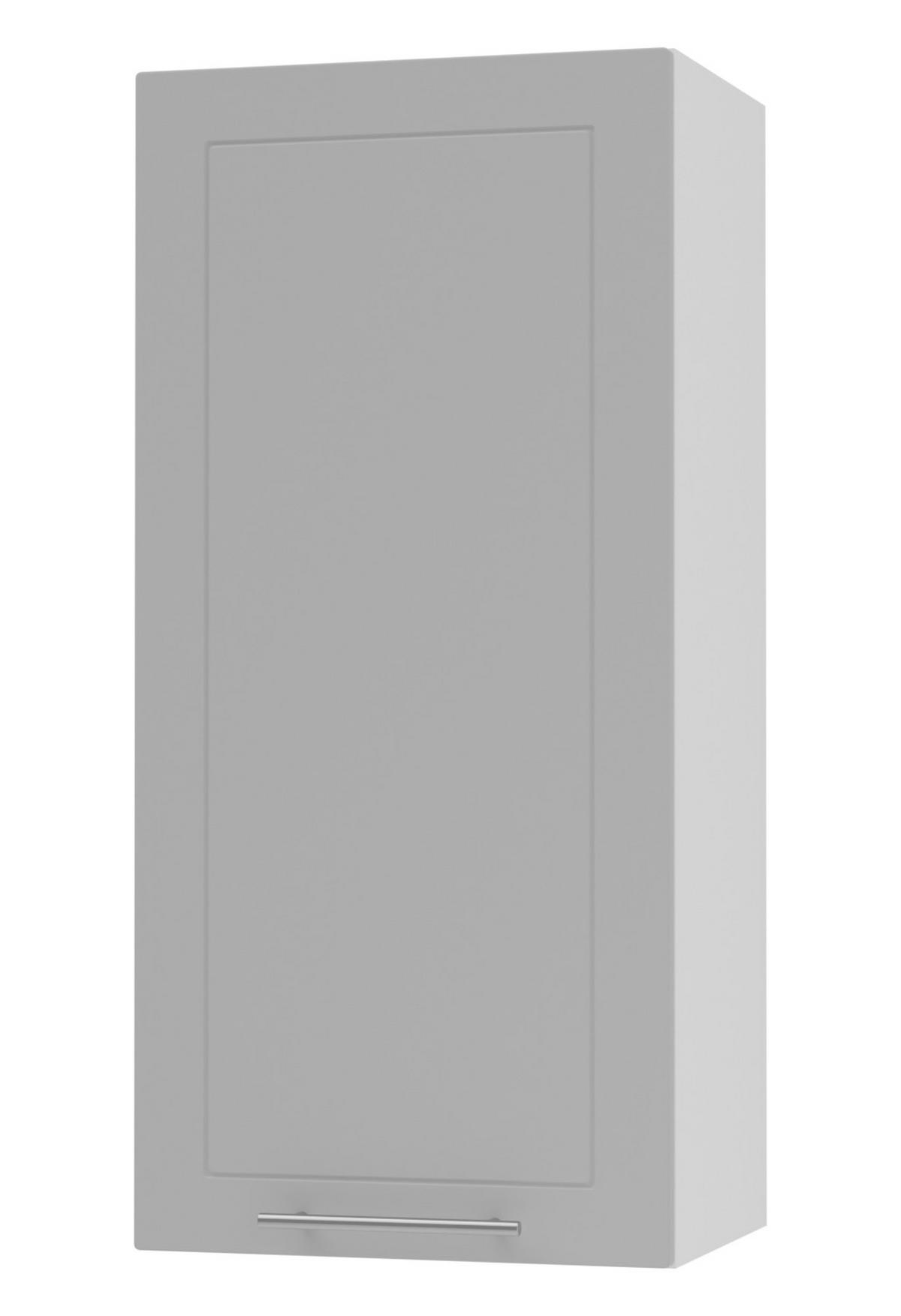 KÜCHENHÄNGESCHRANK Kvantum W4/45 Dust Grey Matt / Weiß Matt 45 / 32,5 / 96cm - Weiß/Grau, Holz/Holzwerkstoff (45/96/32.5cm) - Feldmann-Wohnen