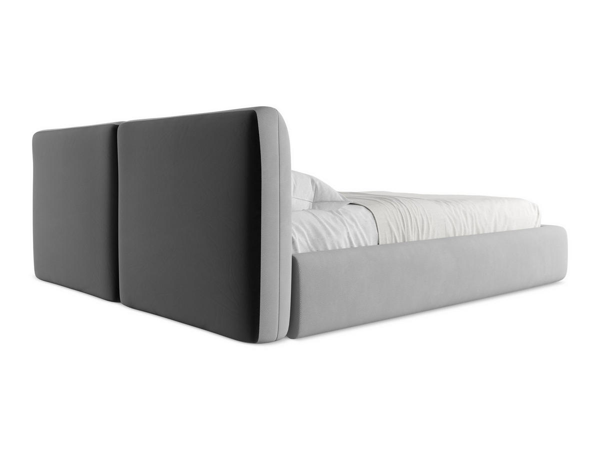 POLSTERBETT mit Bettkasten und Lattenrost 200x228 Grau - Hellgrau/Schwarz, Kunststoff/Textil (180/200cm) - Makamii