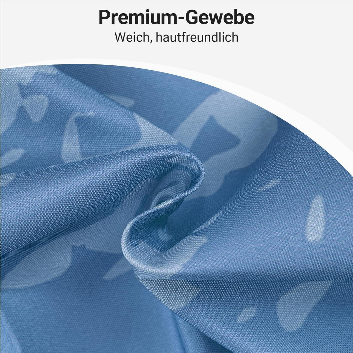 DUSCHVORHANG Blau Blätter Linie 120 x 200 cm - Multicolor, Textil (120/200cm)