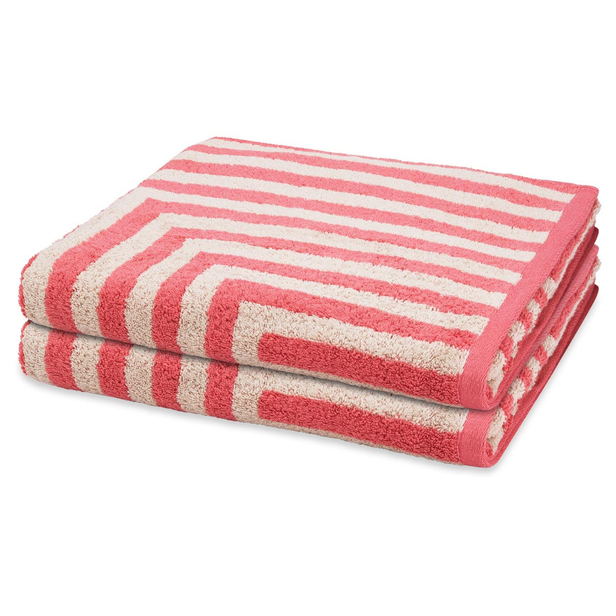 DUSCHTUCH Grafik 2er-Set - Rot, Textil (70/140cm) - Ross