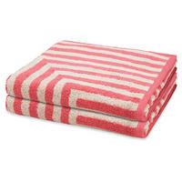 DUSCHTUCH Grafik 2er-Set - Rot, Textil (70/140cm) - Ross