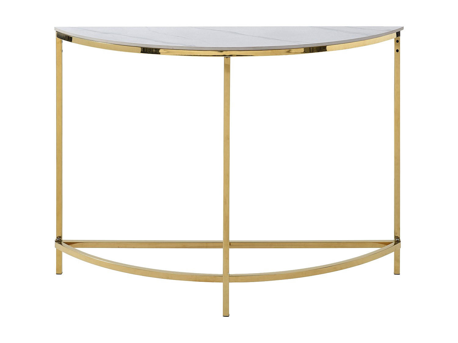 KONSOLENTISCH - 120 cm x 36 cm - Keramik - Weiß, Goldfarben - CYLIAN - Goldfarben/Weiß, Keramik (36/120/79cm) - Vente-Unique