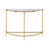 KONSOLENTISCH - 120 cm x 36 cm - Keramik - Weiß, Goldfarben - CYLIAN - Goldfarben/Weiß, Keramik (36/120/79cm) - Vente-Unique