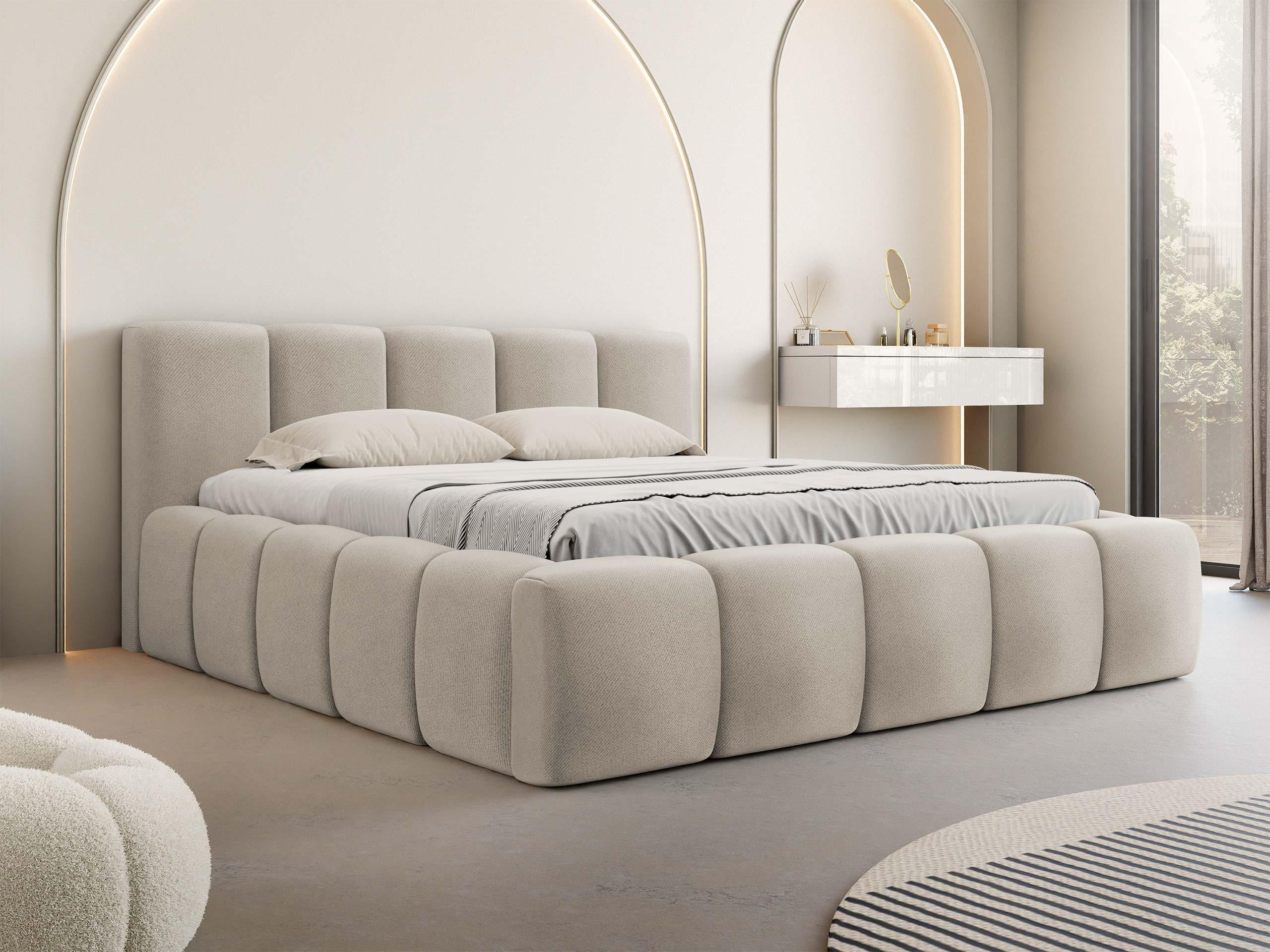 POLSTERBETT Kevson - Beige, Holzwerkstoff/Textil (160/200cm) - MIRJAN24