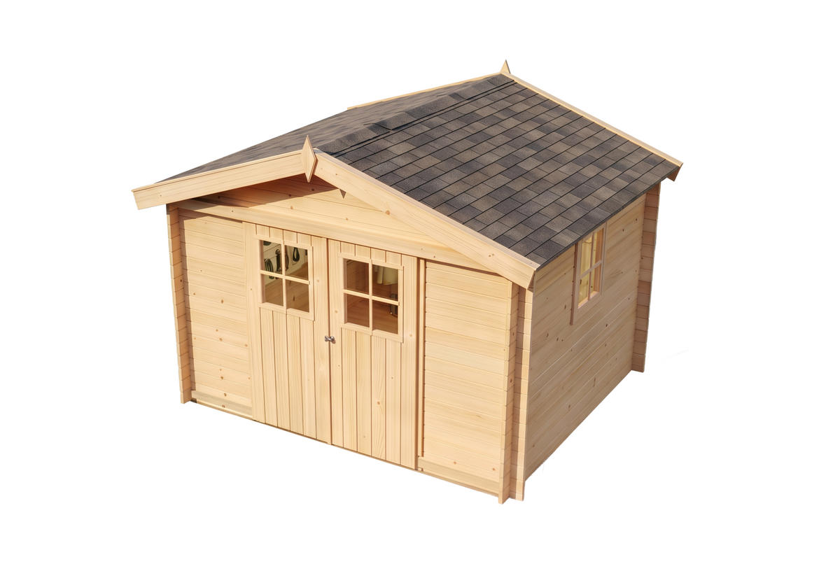 GERÄTEHAUS Holz Evere - Naturfarben, Holz (335/226/265cm) - Alpholz