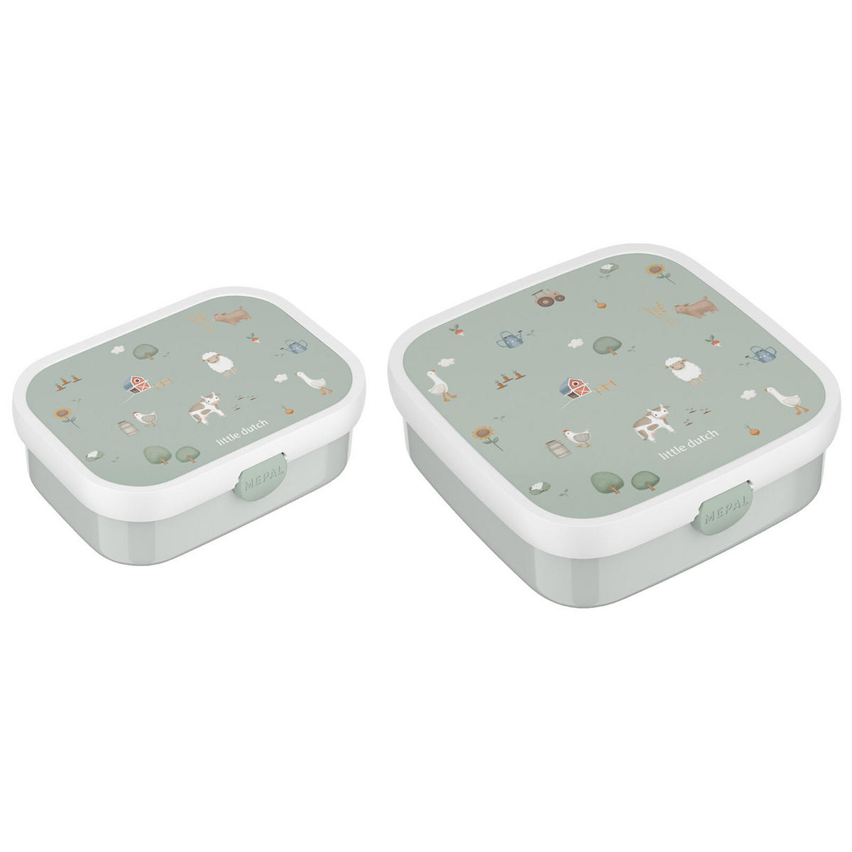 BROTDOSEN-SET Campus (2025) Little Farm 2er Set - Grün, Kunststoff (1/1/1cm) - Mepal