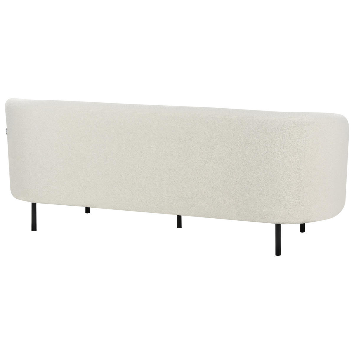 3-SITZER-SOFA Bouclé weiß/schwarz Loen - Schwarz/Weiß, Textil (200/79/70cm) - Beliani