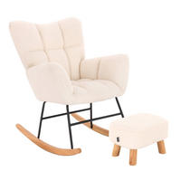 STUHL NARA - Bouclé Weiß - Weiß, Kunststoff (95/88/68cm) - Home Deluxe