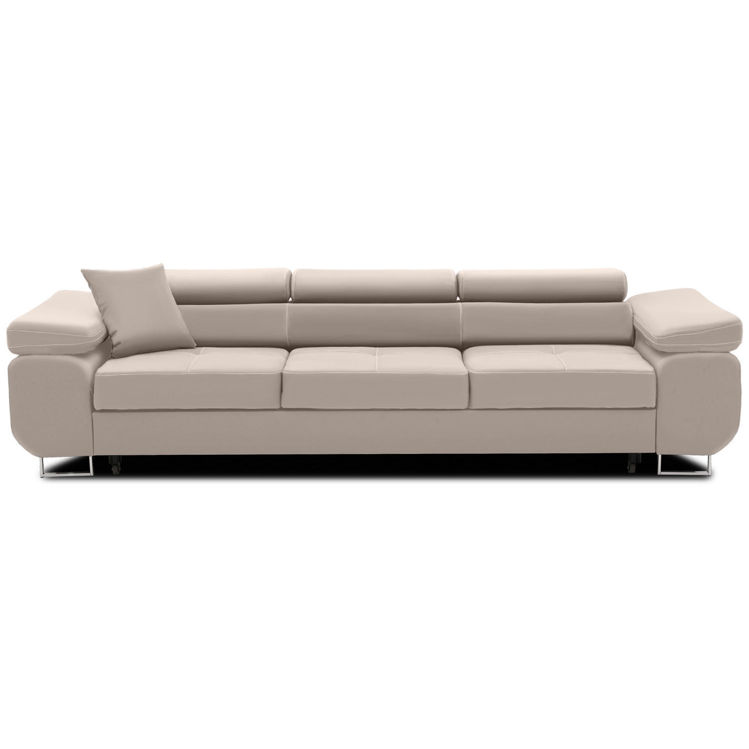 SOFA 3-SITZER MIT SCHLAFFUNKTION RIGATTO Beige - Beige, Textil (100/71/280cm) - Mebligo