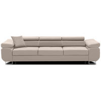 SOFA 3-SITZER MIT SCHLAFFUNKTION RIGATTO Beige - Beige, Textil (100/71/280cm) - Mebligo
