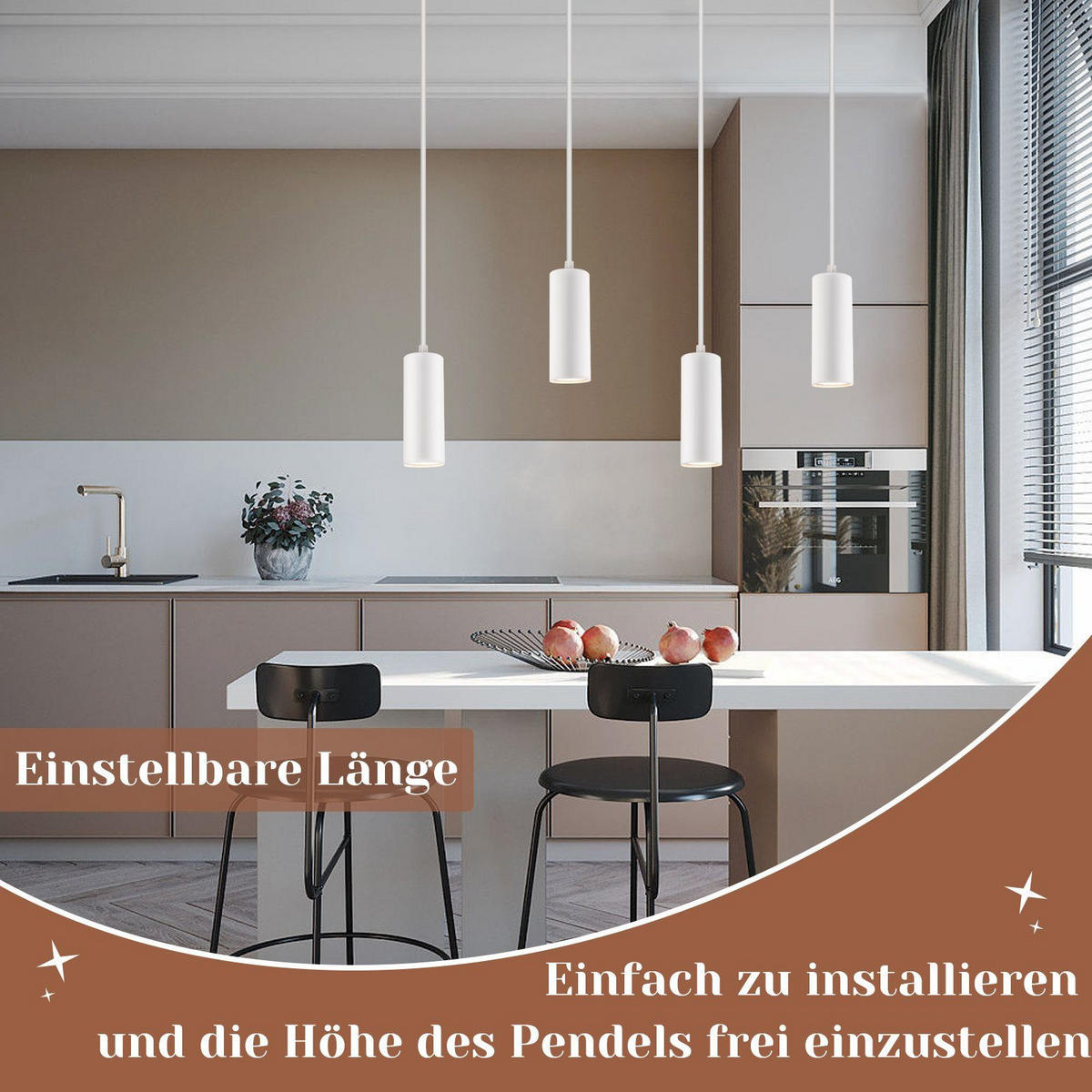 HÄNGELEUCHTE Glück 60/6/170 cm - Weiß, Holzwerkstoff (60/6/170cm) - Nettlife