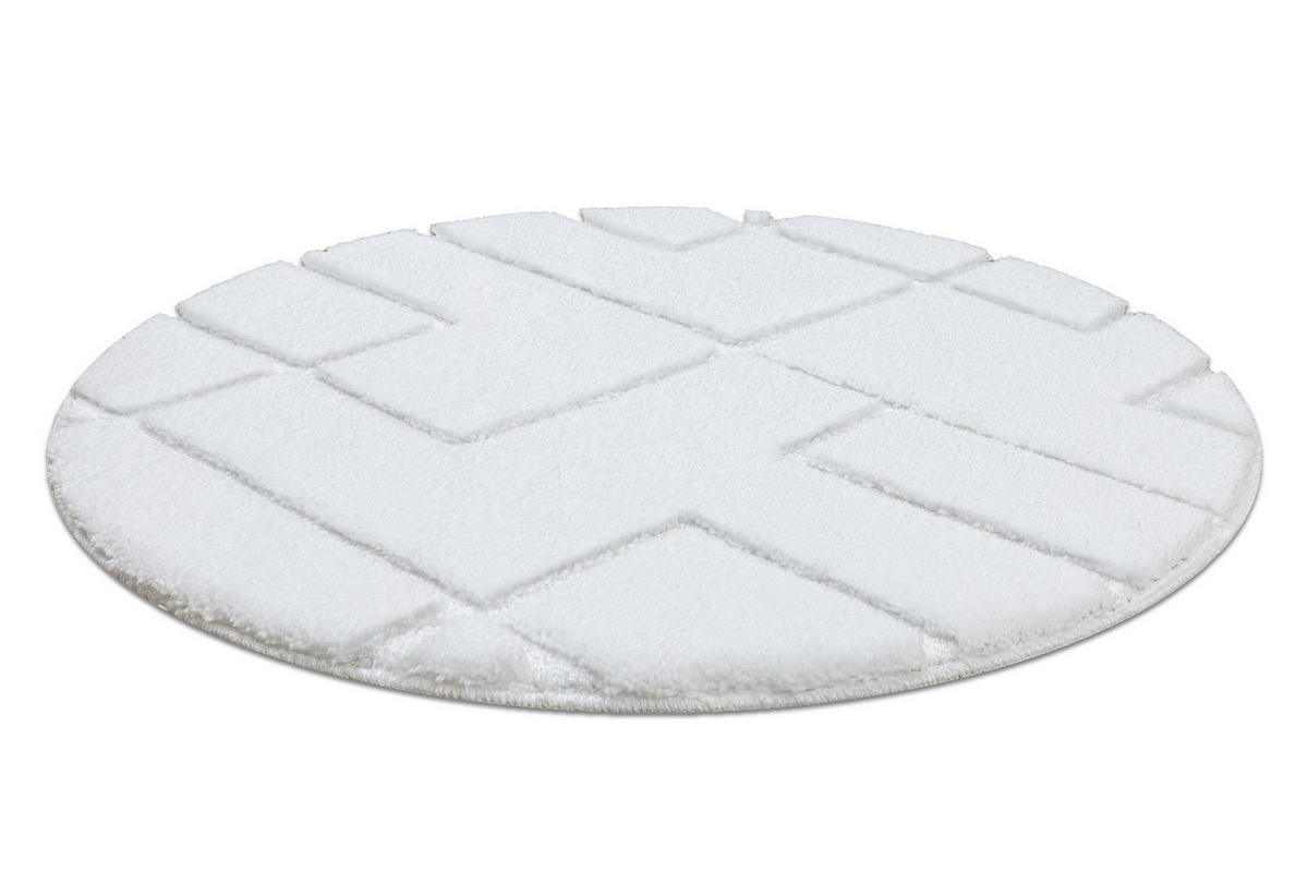 BADLÄUFER SUPREME Kreis 100 cm - Weiß, Textil (100/100cm) - rugsX