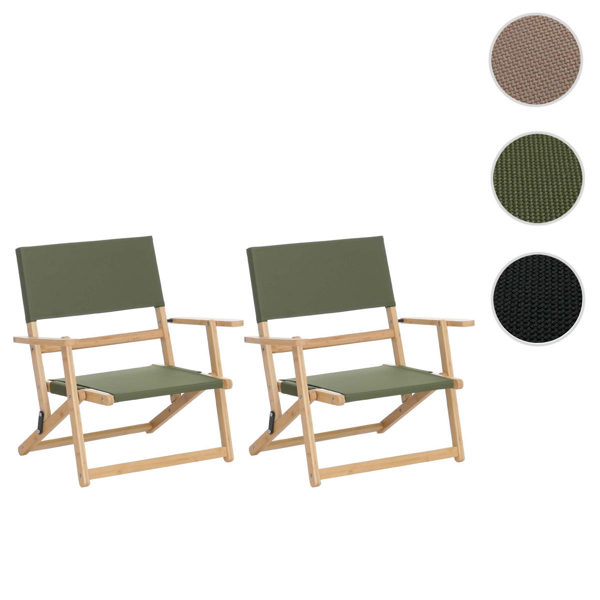 BAMBUS CAMPINGSTUHL Grün - Grün, Textil (61/64/42cm) - MCW