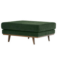 POLSTERHOCKER - Dunkelgrün/Eichefarben, Textil (85/43/60cm) - home24